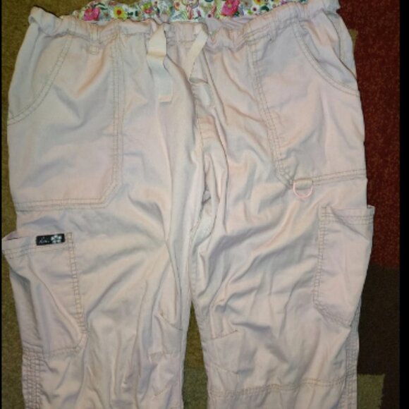 Women's Koi By Kathy Peterson Pink Women's Scrub Set Size XL Cotton Polyester Bl - Picture 6 of 11